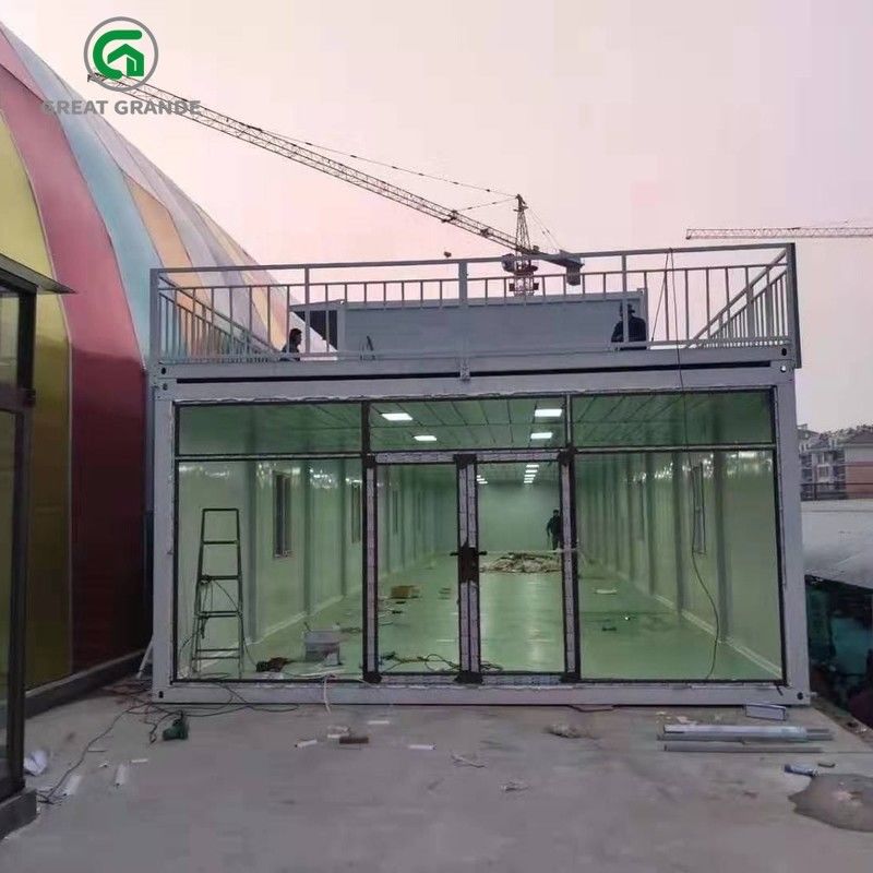 İki Katlı Lüks Taşınabilir Eps Prefabrik Evler Konut İçin Konteyner Evler