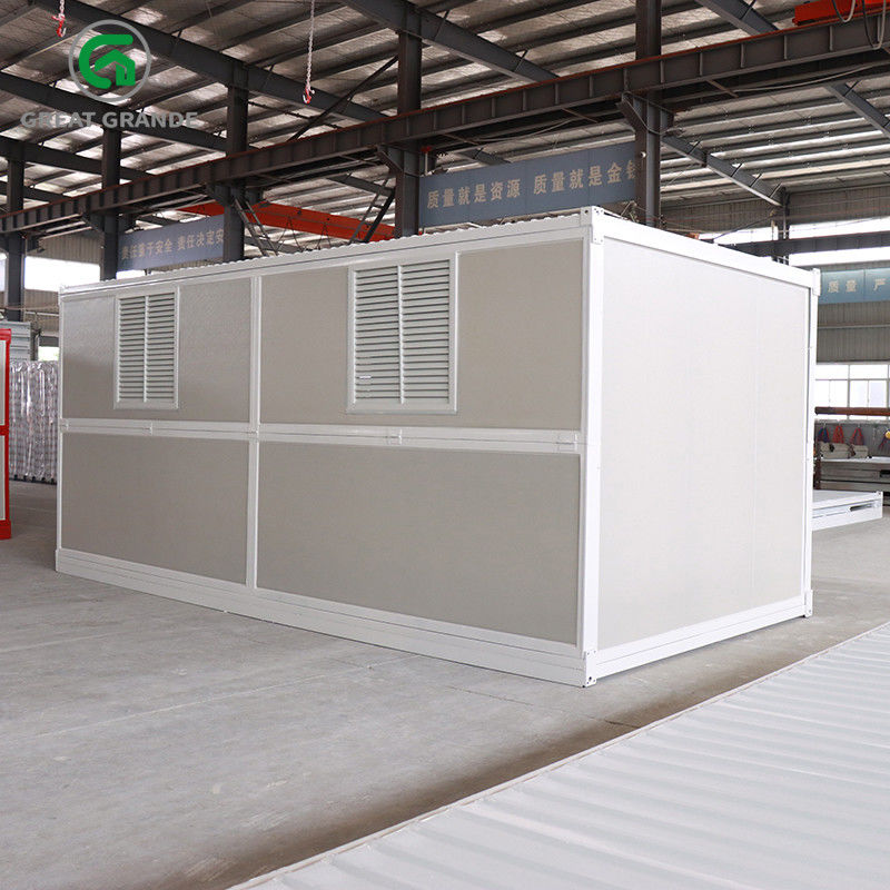 Geçici Konut Kamp Prefabrik Katlanır Konteyner Ev Tek Yan Duvar Çift Kapı