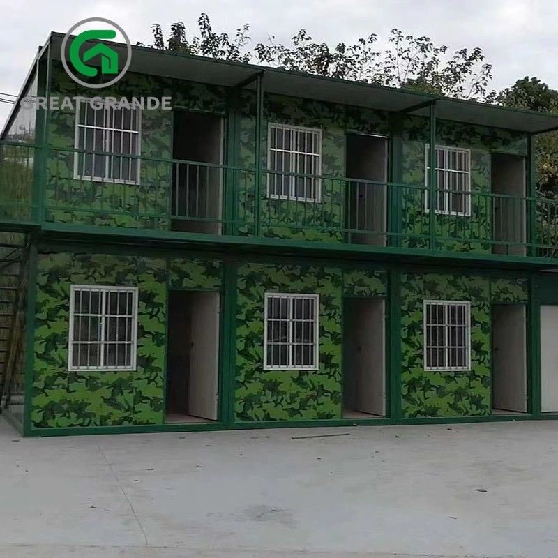 Ordu Kampı İçin Prefabrik Taşınabilir Modüler Ev Konteyneri Çelik Site Ofis Konteyneri