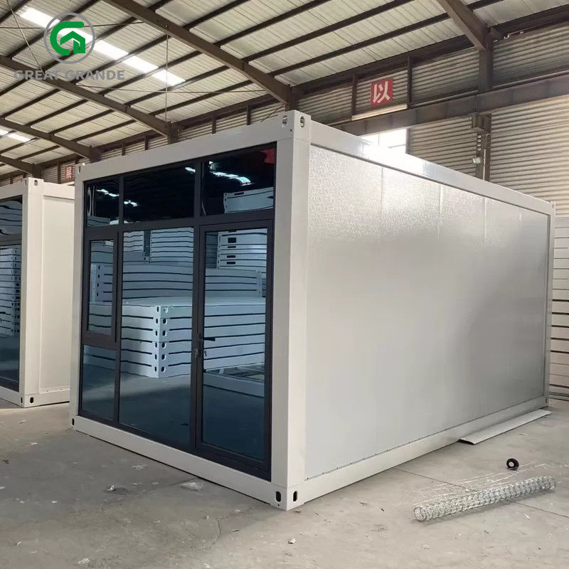 Modern Yaşam Nakliye için Cam Çekirdek Prefabrik Genişletilebilir Katlanır Konteyner Ev