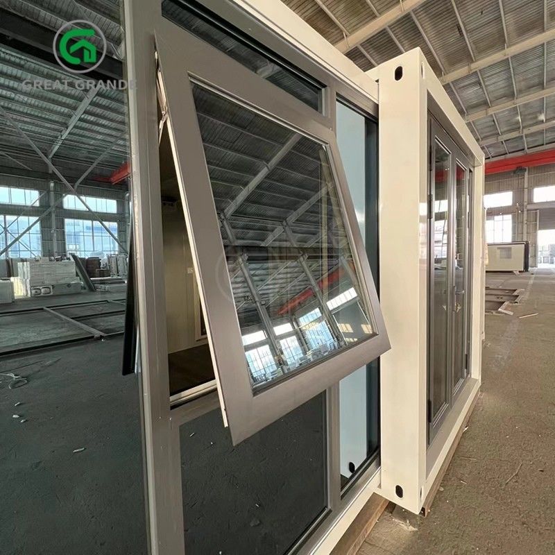 20ft katlanabilir küçük evler üreticisi kahverengi cam kapı on dakika inşa galvanizli çelik çerçeve