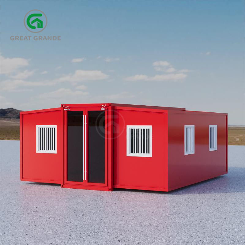 Basit Kurulum Bambu Plywood Zemin ve Duş Ayarları ile Genişletilebilir Prefab Ev
