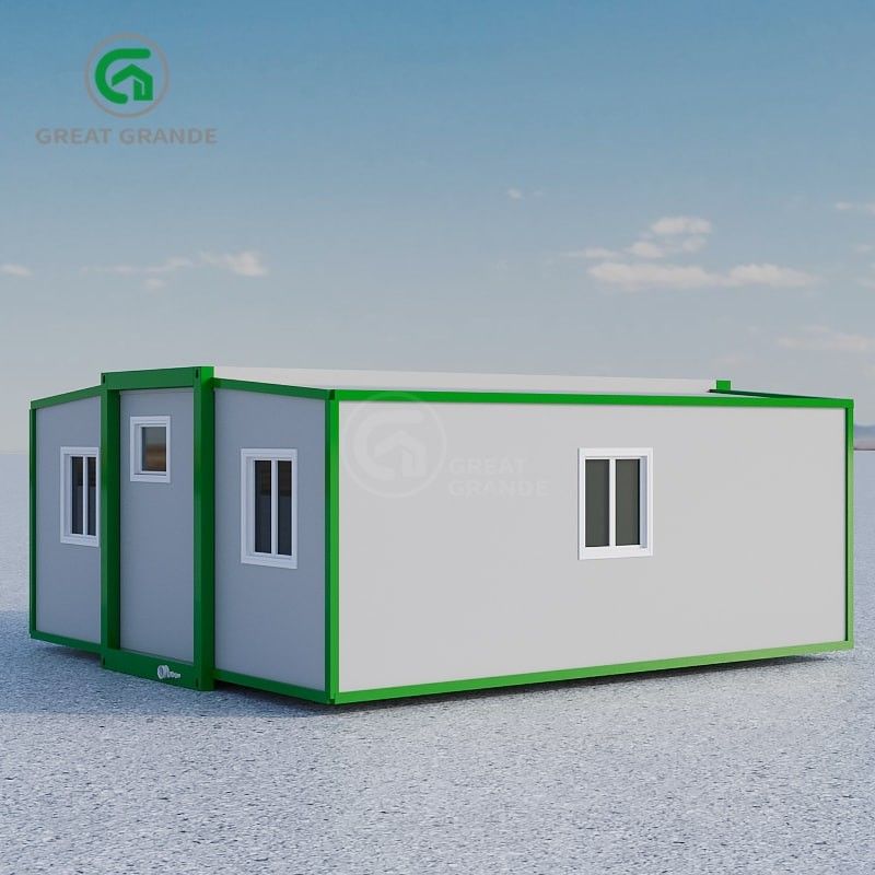 Çelik yapı çerçeve ve kompozit sandviç paneli dış duvarlı esnek genişletilebilir prefabrik ev