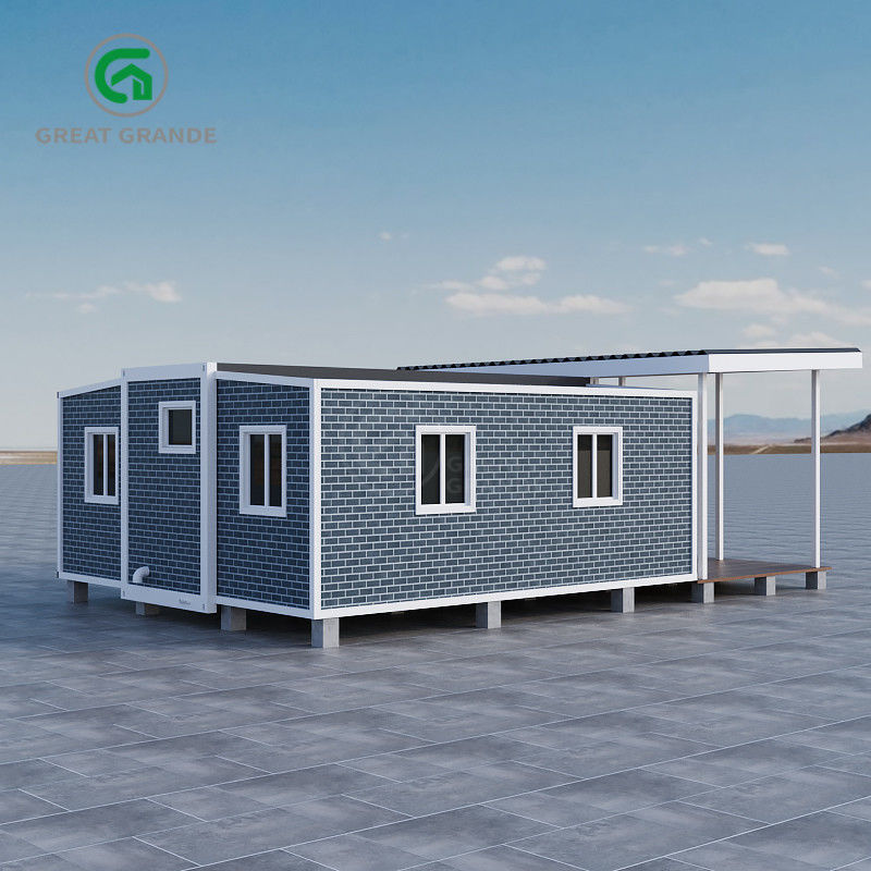 Kar yükü 1.0 KN/m2 Genişletilebilir prefabrik ev Geçici veya kalıcı konut için dayanıklı hava durumuna dayanıklı