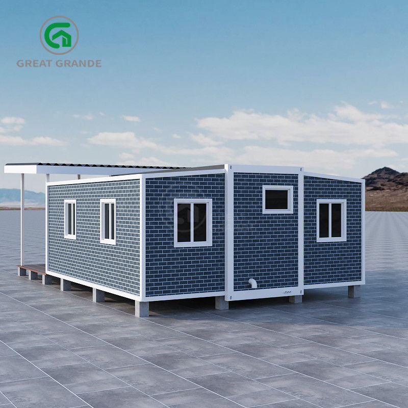 Kar yükü 1.0 KN/m2 Genişletilebilir prefabrik ev Geçici veya kalıcı konut için dayanıklı hava durumuna dayanıklı