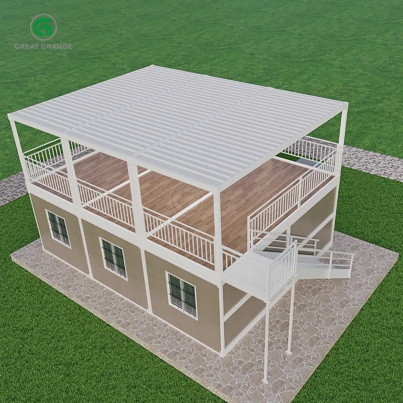Yer basıncı 2.0 KN/m2 Özel dış tasarım özgürlüğü ile taşınabilir konteyner evi